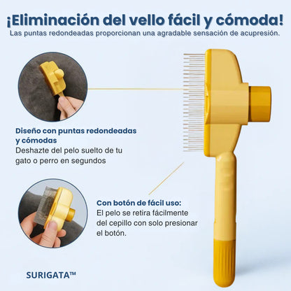 Cepillo mascotas extractor de pelo
